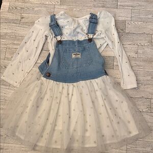 Oshkosh Overall Dress with Star Print